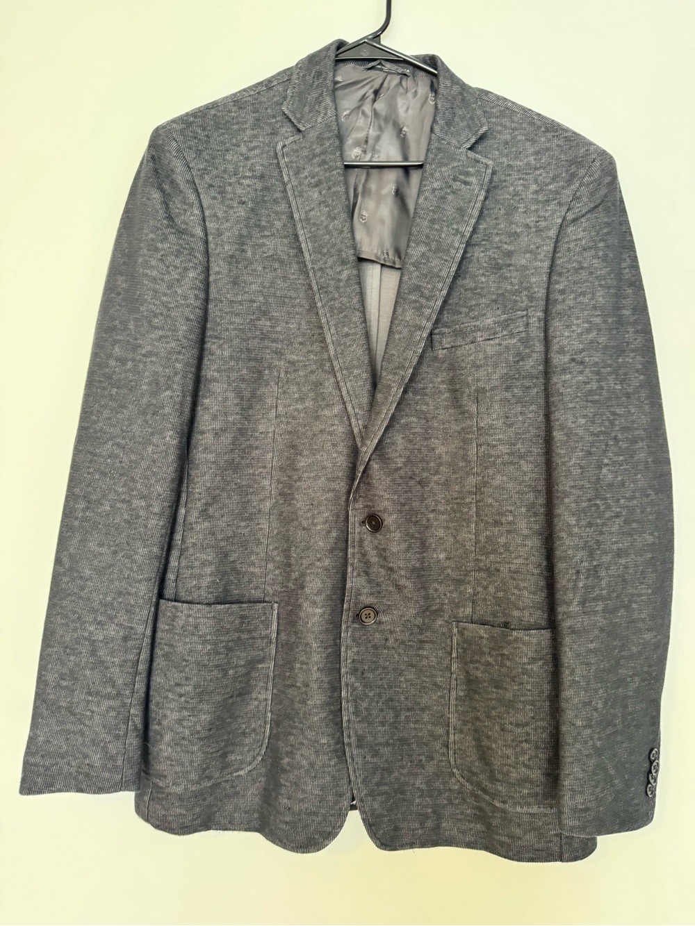 John Varvatos Men’s Heather Gray Knit Blazer